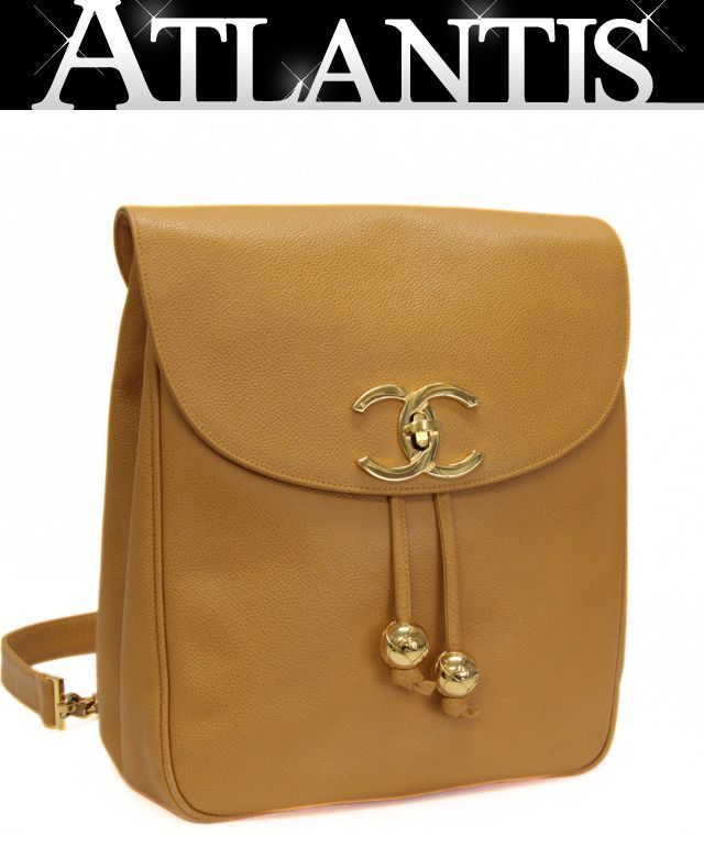 樂天商城 - CHANEL シャネル デカココマーク リュックサック バックパック キャビア イエロー 【74981】