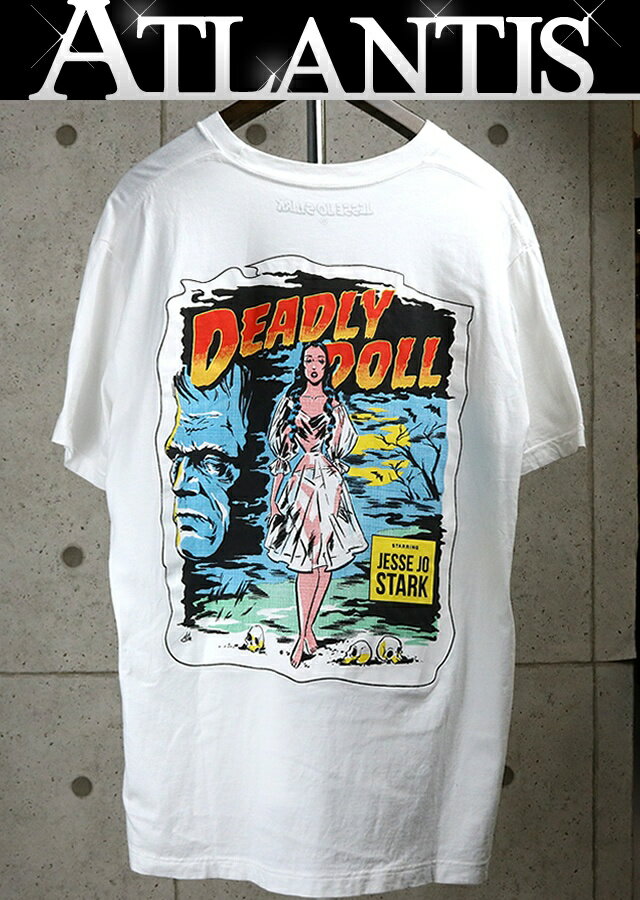 乐天商城 - DEADLY DOLL 新宿店 デッドリードール Jesse Jo Stark プリント Tシャツ メンズ size:XL 白 31391