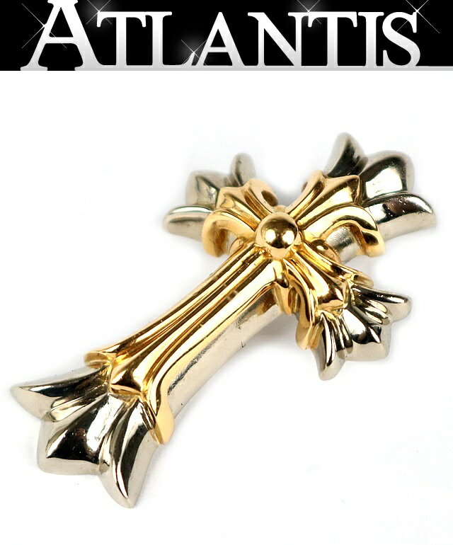 乐天商城 - CHROME HEARTS 銀座店 クロムハーツ 22K×18K コンビ スモール ダブルCHクロス ペンダント メンズ ゴールド×シルバー 103633