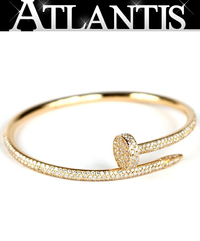 乐天商城 - Cartier 銀座店 カルティエ ジュストアンクル ブレスレット アフターフルダイヤ PG size:17 ピンクゴールド 103428