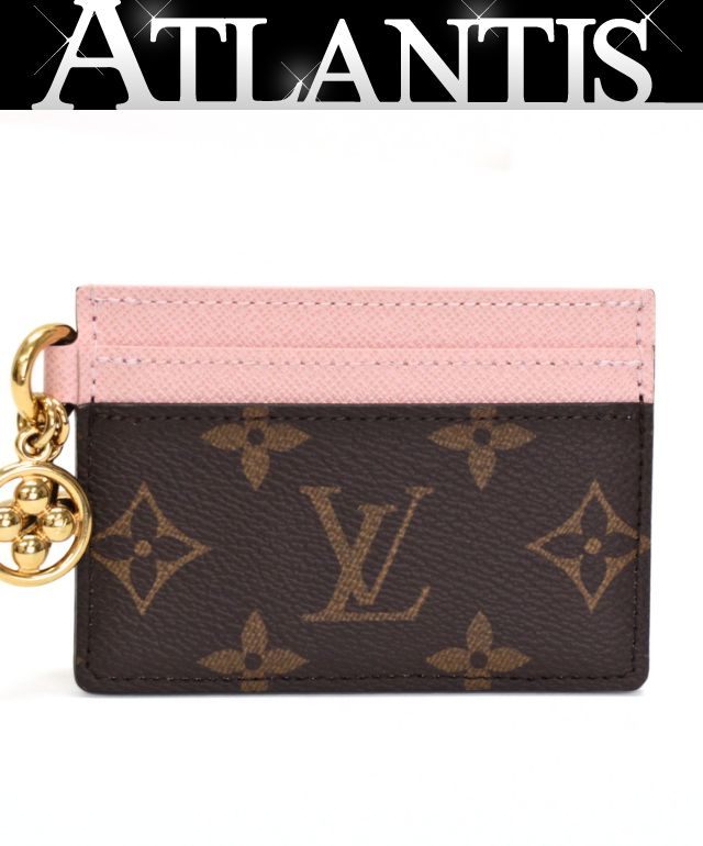 乐天商城 - 美品 ルイヴィトン Louis Vuitton カードケース ポルトカルト・LV チャーム モノグラム ローズバレリーヌ M82739 RFID 【75254】