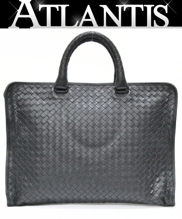 乐天商城 - ボッテガ ヴェネタ BOTTEGA VENETA イントレチャート ビジネスバッグ レザー グレー 【75180】
