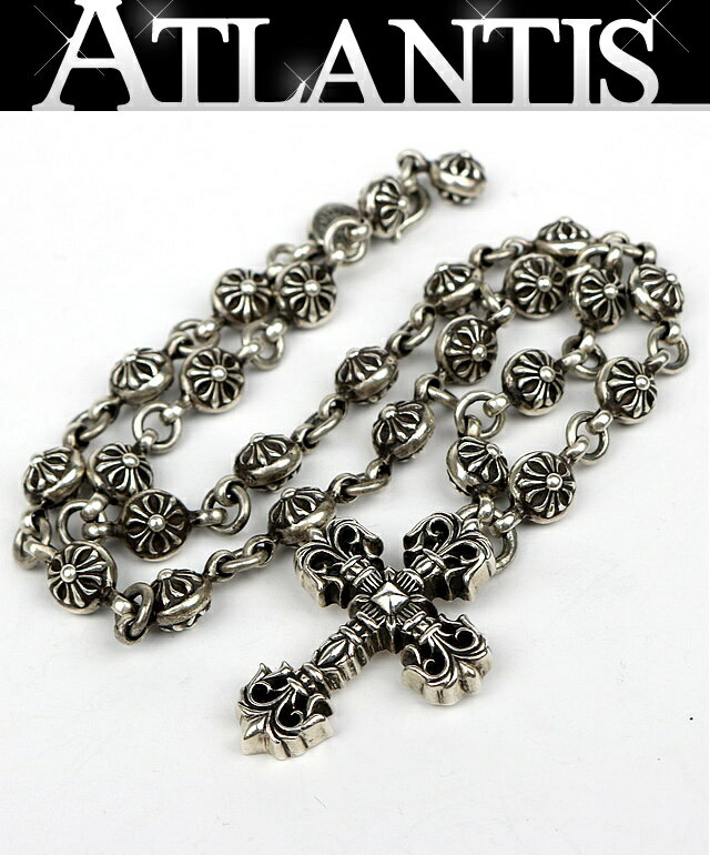 乐天商城 - CHROME HEARTS 銀座店 クロムハーツ フィリグリークロス XS クロスボール ネックレス 20インチ メンズ シルバー SV925 103603