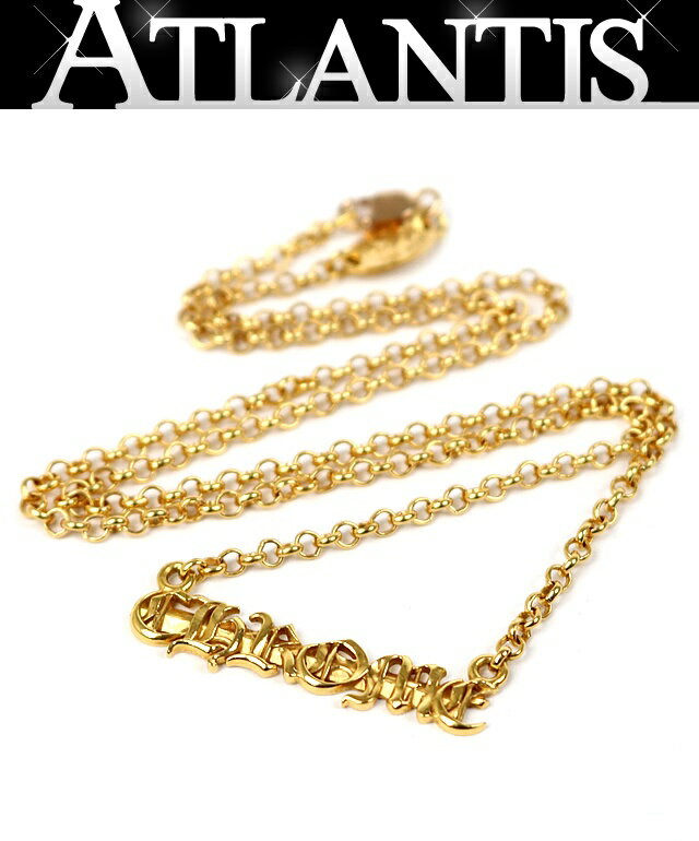 乐天商城 - CHROME HEARTS 新宿店 クロムハーツ 22K CHROME ロゴ ロールチェーン ネックレス メンズ 18インチ ゴールド 31415