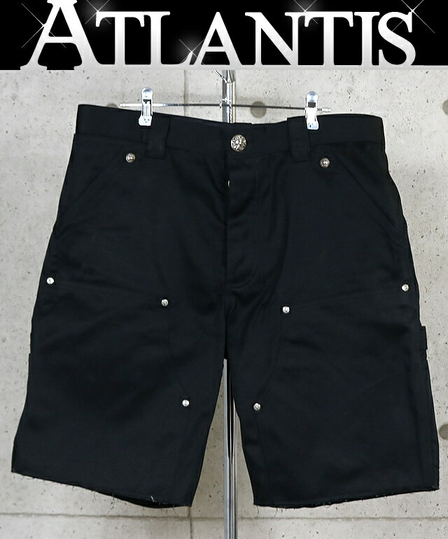 樂天商城 - CHROME HEARTS 新宿店 クロムハーツ カーペンター ショーツ コットン ハーフパンツ SV925 メンズ 32インチ 黒 31412