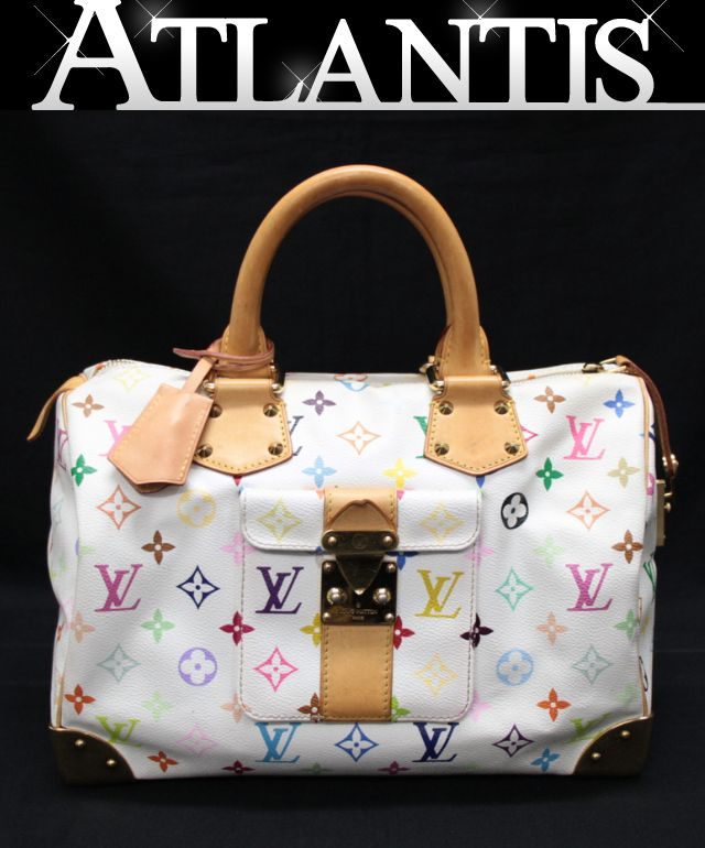 乐天商城 - Louis Vuitton ルイヴィトン スピーディ30 ミニボストンバッグ ハンドバッグ モノグラム マルチカラー 白 M92643 【75226】