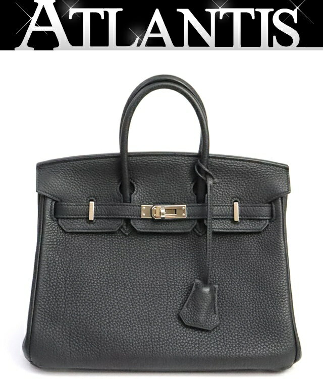 樂天商城 - 【広尾店】エルメス HERMES バーキン25 ハンドバッグ トゴ 黒 SV金具 D刻印(2019年) 【19404】