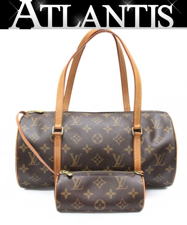 乐天商城 - ルイヴィトン Louis Vuitton パピヨン30 ハンドバッグ ポーチ付き モノグラム M51385 【75148】
