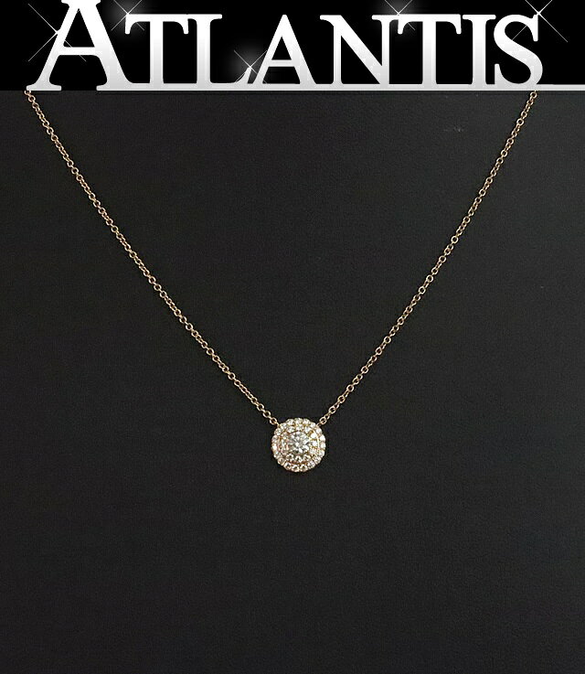 広尾店 極美品 ティファニー TIFFANY&Co. ソレストダイヤネックレス K18RG 約2.2g 約44cm 19…