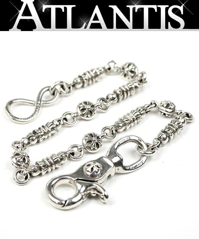 CHROME HEARTS 新宿店 クロムハーツ 1クリップ クロスボール バレル ウォレットチェーン ショート メンズ シルバー SV925 31999