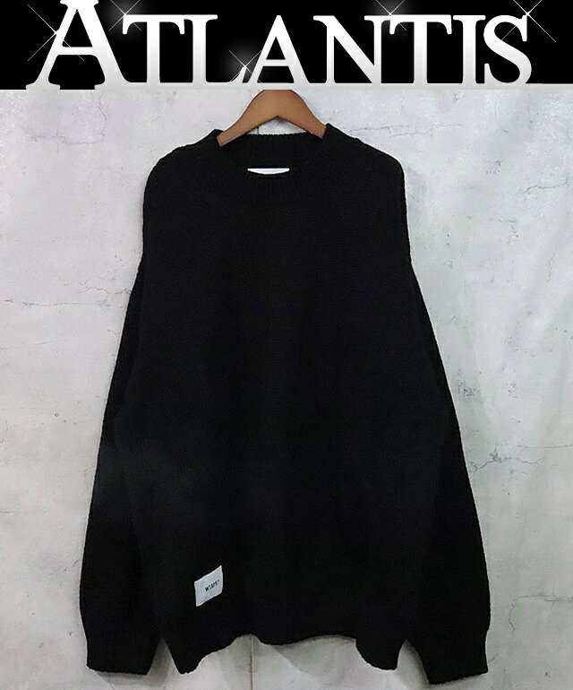 【広尾店】 極美品 ダブルタップス Wtaps ニット セーター ブラック X04 size:XL相当 【20411】
