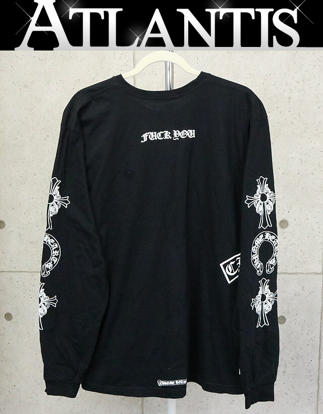 CHROME HEARTS 銀座店 クロムハーツ マルチ ロゴ ロンT 長袖 メンズ size:XL ブラック×ホワイト