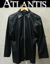 銀座店 クロムハーツ オールド フレアニー ダガージップ レザー ジャケット メンズ SV925 size:S 黒
