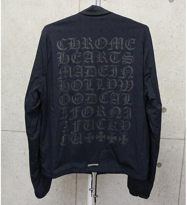 CHROME HEARTS 銀座店 クロムハーツ 海外インボイス付き RIGGINS FBRC コーチジャケット ロゴプリント メンズ size:S 黒