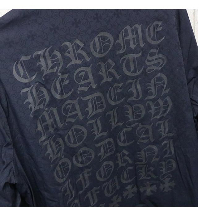 CHROME HEARTS 銀座店 クロムハーツ 海外インボイス付き RIGGINS FBRC コーチジャケット ロゴプリント メンズ size:S 黒