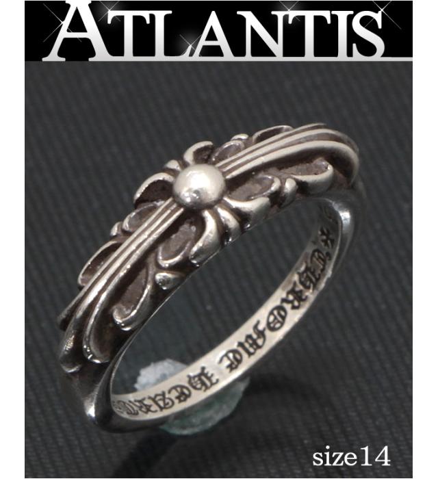 CHROME HEARTS 銀座店 クロムハーツ インボイス付き ベイビークラシック フローラルクロス リング 指輪 シルバー SV925 約14号