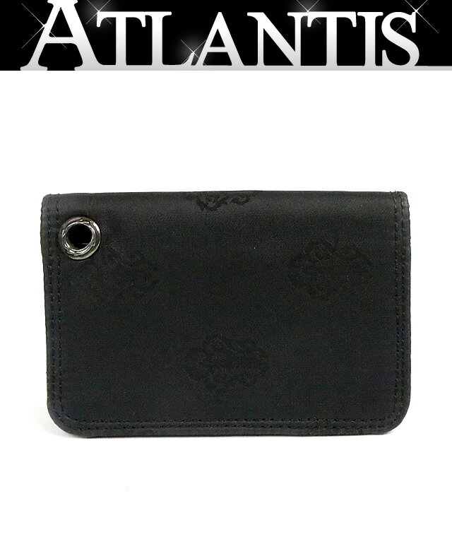 CHROME HEARTS 銀座店 クロムハーツ ヴァインダガー カードケース ナイロン 名刺入れ シルバー SV925 黒