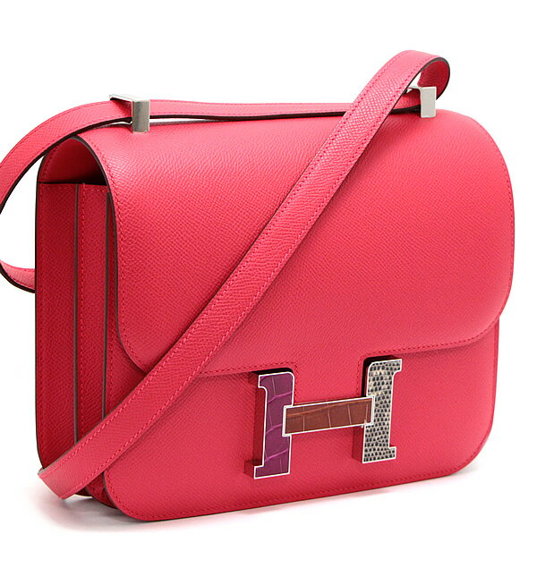 【広尾店】未使用 エルメス HERMES コンスタンス24 エプソン クロコ×オンブレ ローズエクストリーム Z刻印(2021年製造)