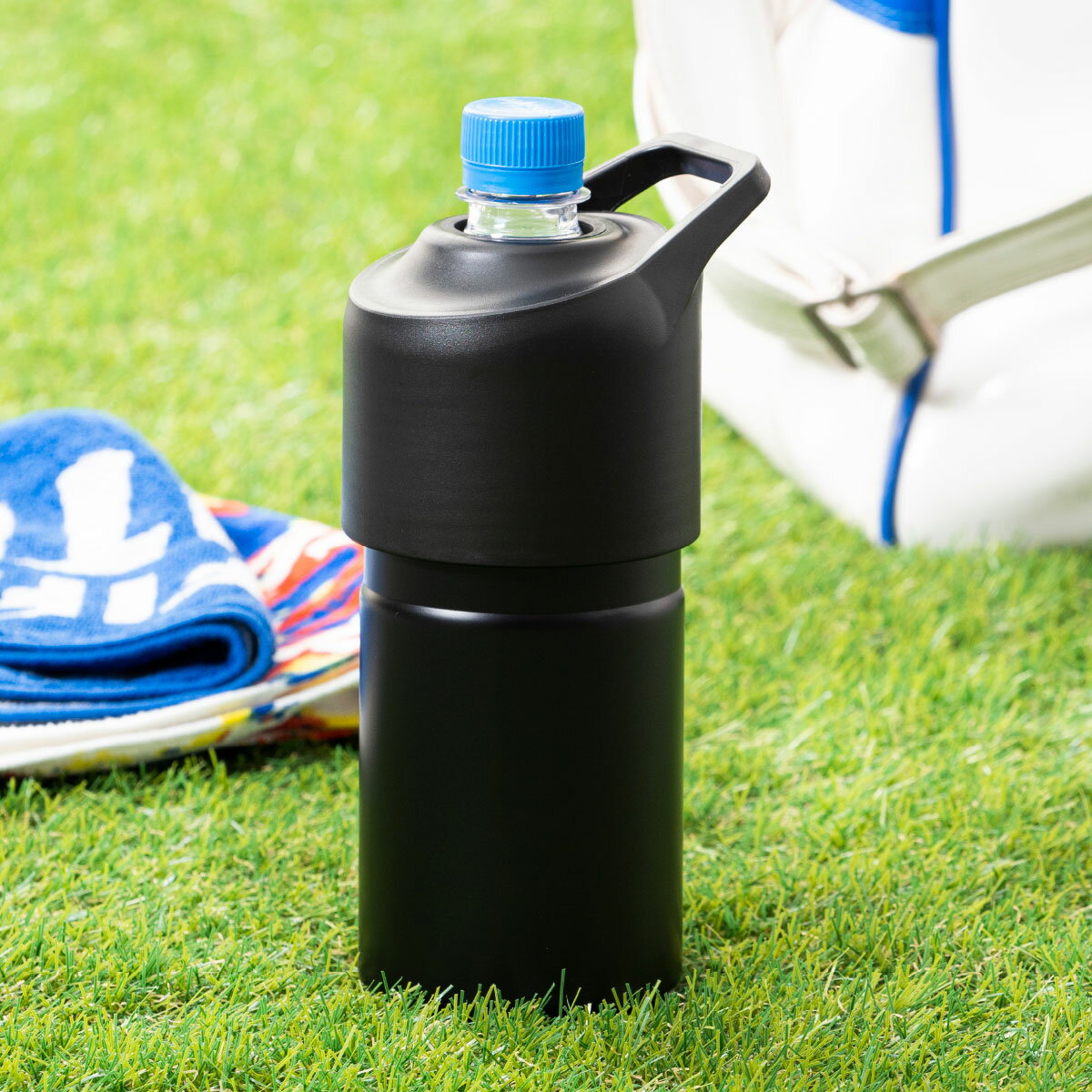 【メーカー直販】アトラス BOTTLE in BOTTLE (ボトルインボトル）保冷 持ち手付 真空断熱 500ml～650ml用 ブラック ABIB-CBKのサムネイル