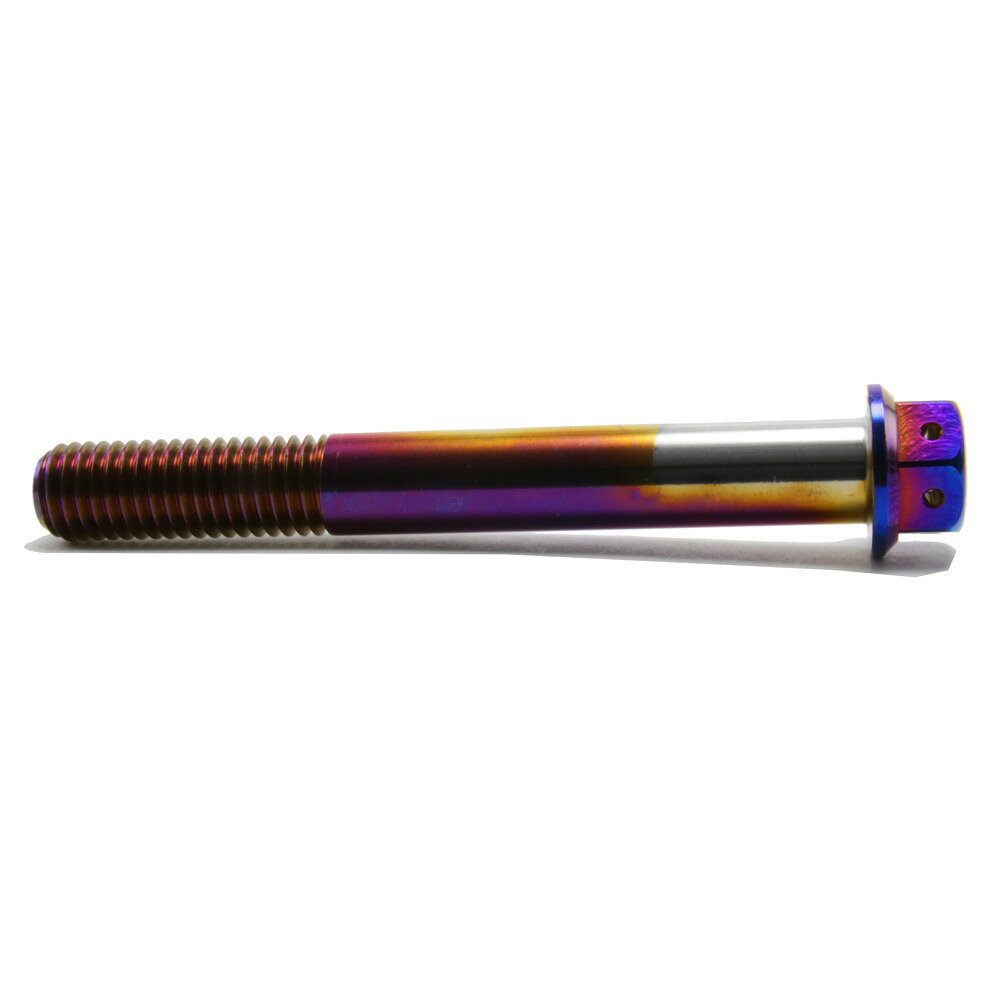 Star Bolt CNC加工 ヘキサゴンヘッド SUS PVDチタンコート ボルト M10×80mm P1.5mm 焼き色ブルー仕上げ