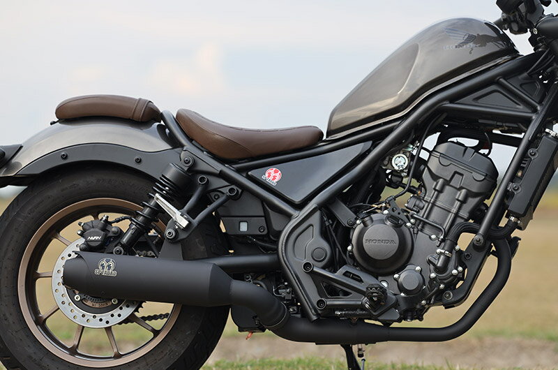 SP TADAO SP忠男マフラー 23~レブル250/S Edition（8BK-MC49）POWERBOXサイレンサー ブラックエディション RE2-PB-24