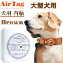 AirTag 首輪 犬 レザー 茶 Mサイズ エアタグ 収納 ブラウン 高級 革 リード 取り付け 大型犬 調整 軽量 ソフト 防水 軽い 丈夫 頑丈 おしゃれ かわいい 痛くない やわらかい 迷子防止 追跡 Dog Collar Brown