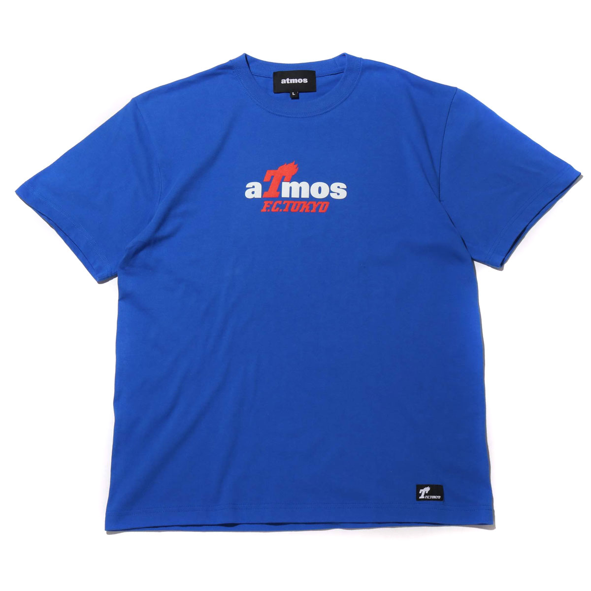 atmos x FC TOKYO T-LOGO TEE(アトモス エフシートウキョウ ティーロゴ ティー)BLUE【メンズ レディース 半袖Tシャツ】20SP-S