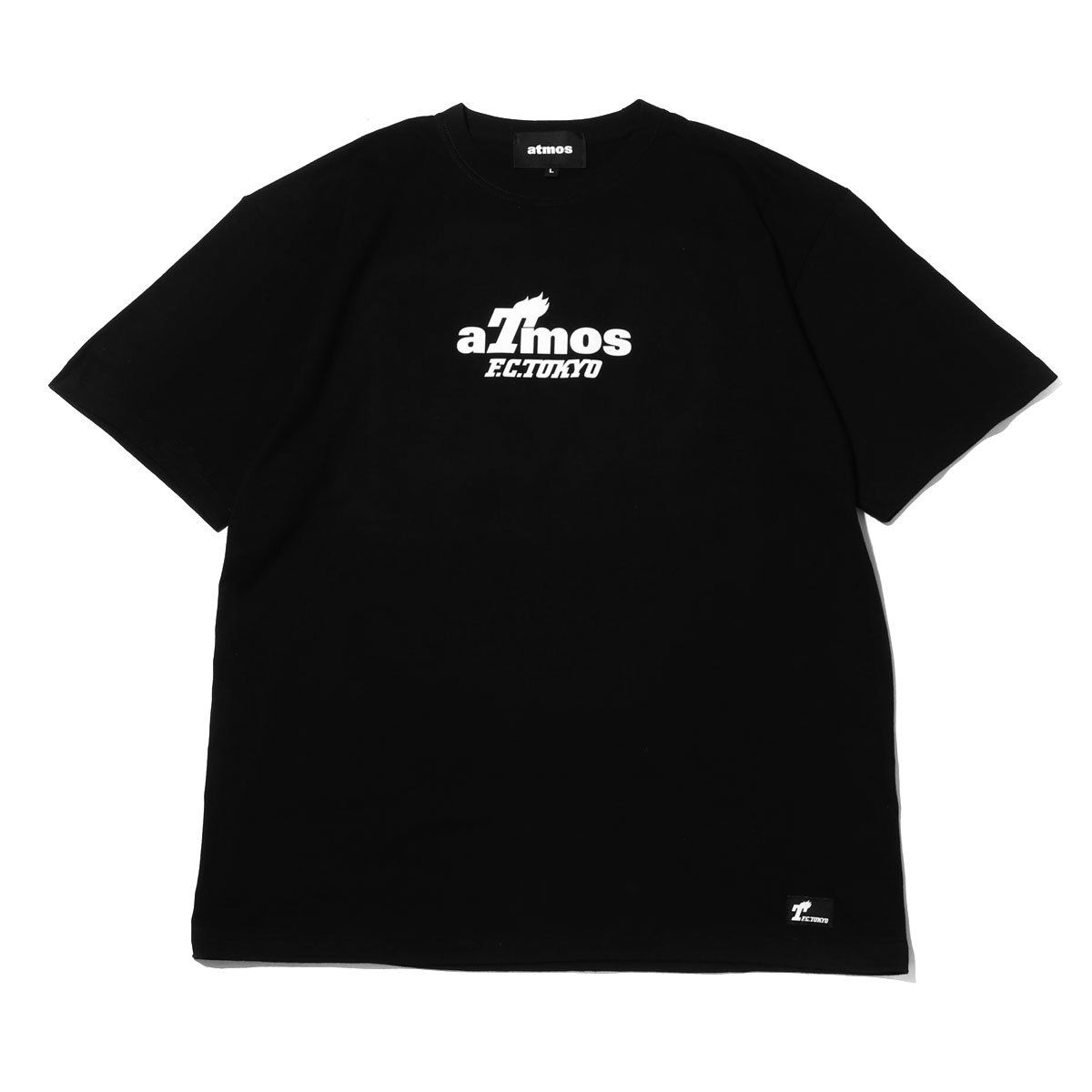 atmos x FC TOKYO T-LOGO TEE(アトモス エフシートウキョウ ティーロゴ ティー)BLACK【メンズ レディース 半袖Tシャツ】20SP-S