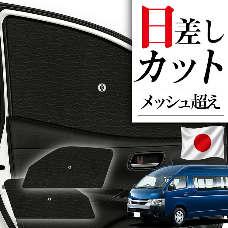 【9/30まで！最大2,900円引】 サイドサンシェード カーテン 車 フロント 傘 に最適 サイド サンシェード ハイエース 200系 スーパーロング DX 対応 傘式 傘型 ロールシェード 車 サンシェード フロント カバー フロントガラス 日除け 【日本製】Lot No.02 atmys-10028022 アトマイズ パッケージ画像