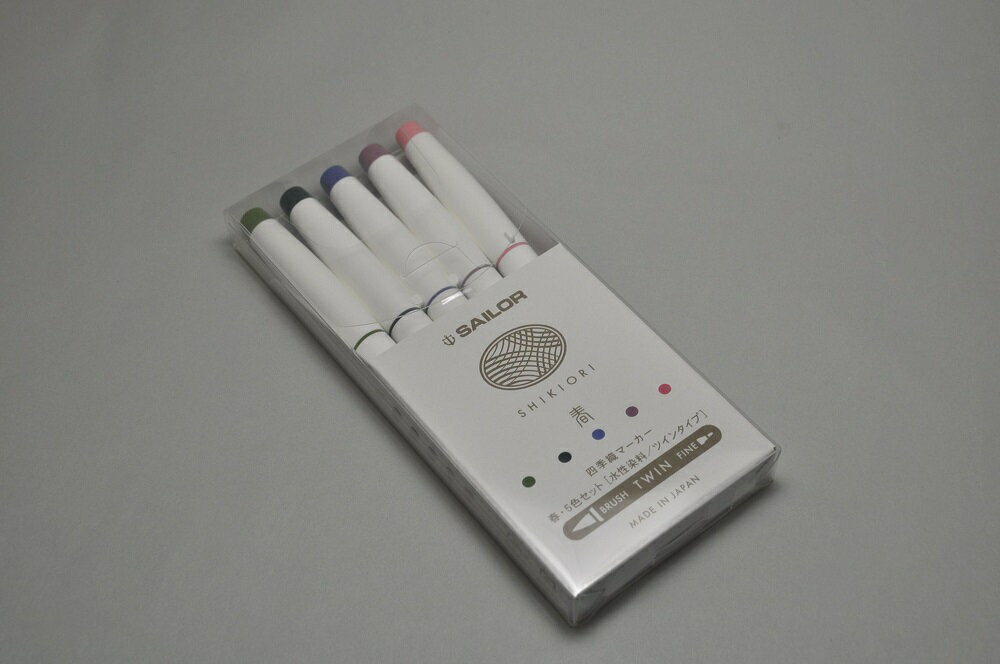 セーラー万年筆 水彩マーカー SHIKIORI 四季織マーカー 5色セット 春