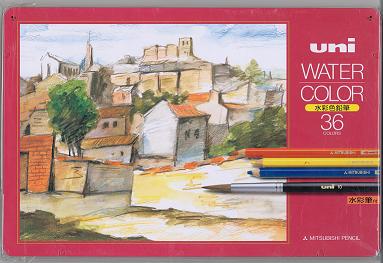 三菱ユニ ウォーターカラー36色 水彩色鉛筆