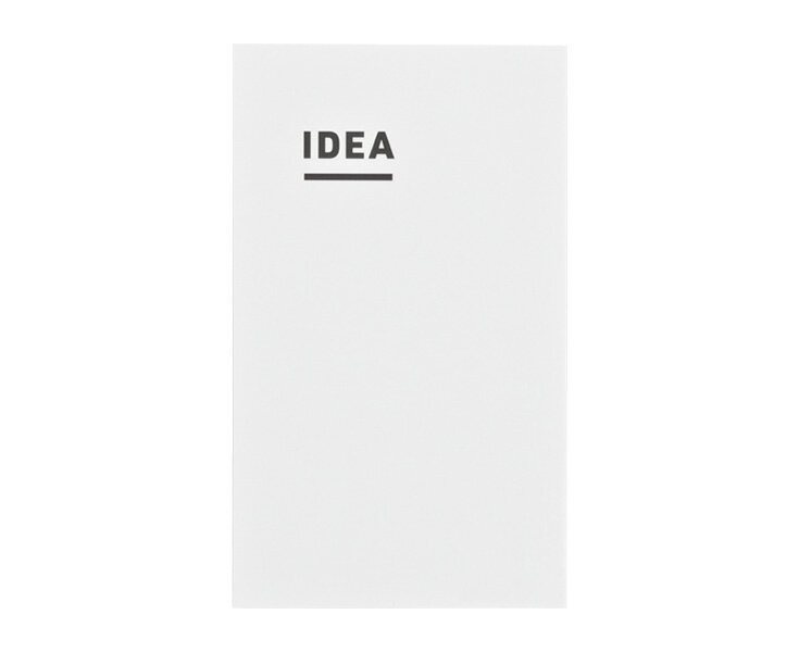 ジブン手帳に含まれるメモ帳「IDEA」の2冊パック 日記帳/ネタ帳/メモなど使い方は無限大です。 ■サイズ：B6スリム(182*108mm) ■枚数：40枚(THIN PAPER) ■メモ帳：グリッド3mm罫 ■表紙：特殊白板紙 ※メール便配送可能商品