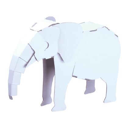 hacomo ハコモダンボール工作キット動物シリーズ-ゾウ-