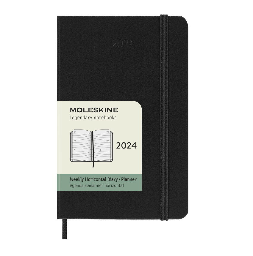 モレスキン 手帳 【2024年版】MOLESKINE モレスキンホリゾンタルダイアリー(見開き1週間)ハードカバー【ポケット/ラージサイズ】