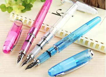 プラチナ バランス万年筆クリアカラー軸(細字/中字)