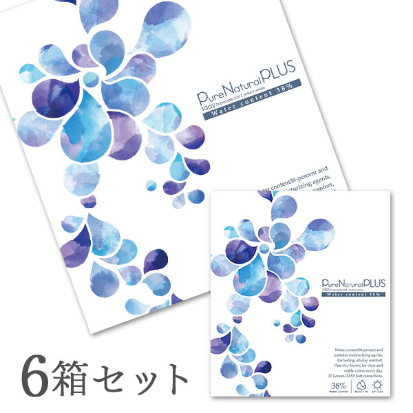 【送料無料】ピュアナチュラルプラス38％ 6箱セット 30枚入 1日使い捨て (ピュアナチュラルワンデー SHOBIDO 粧美堂 クリアレンズ 1day..