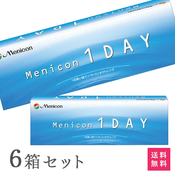 メニコンワンデー 6箱セット 1日使い捨て コンタクトレンズ ( 両眼3カ月分 ワンデー 1day bc8.6 30枚 menicon ソフト クリア クリアレンズ コンタクト 高含水 )