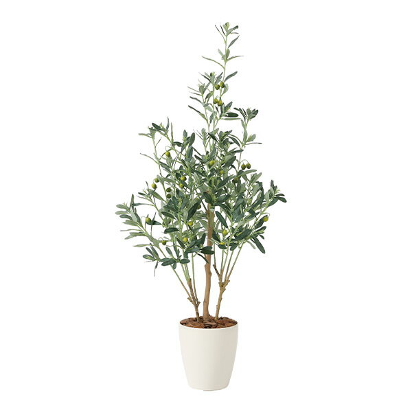 Rakuten - 光触媒 観葉植物 枯れない 人工観葉植物 抗菌 消臭 高さ110cm イミテーション フェイク 母の日 記念日 玄関 店舗 グリーン インテリアグリーン フェイクグリーン ナチュラル リビング 贈り物 ホルムアルデヒド分解 お祝い ギフト 引っ越し祝い 新築祝い オリーブ1.1