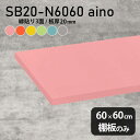 棚板のみ aino 幅60cm 奥行き60cm SB20-N6060 サイズ約幅600 奥行き600 mm厚み20mm材質プリント化粧合板カラーピンク/オレンジ/イエロー/グリーン/ブルー/グレーからお選び下さい。※モニターなどの閲覧環境によって、実際の色と異なって見える場合がございます。仕様耐荷重：約10kg（均等荷重）※本体重量を除く日本製※棚板のみの商品です※縁貼りは正面と両サイドの3面となりますブランド　送料※離島は送料別途お見積もり。納期ご注文状況により納期に変動がございます。最新の納期情報はカラー選択時にご確認ください。※オーダー商品につき、ご注文のキャンセル・変更につきましてはお届け前でありましても生産手配が済んでいるためキャンセル料(商品代金の50％)を頂戴いたします。※商品到着までの日数は、地域により異なりますご購入時にお届け日の指定がない場合、最短日での出荷手配を行いメールにてご連絡させていただきます。配送について※離島は送料別途お見積もりいたしましてご連絡いたします。【ご注意ください】離島・郡部など一部配送不可地域がございます。配送不可地域の場合は、通常の配送便での玄関渡しとなります。運送業者の便の都合上、地域によってはご希望の日時指定がお受けできない場合がございます。建物の形態（エレベーターの無い3階以上など）によっては別途追加料金を頂戴する場合がございます。吊り上げ作業などが必要な場合につきましても追加料金はお客様ご負担です。サイズの確認不十分などの理由による返品・返金はお受けできません。※ご注文前に商品のサイズと、搬入経路の幅・高さ・戸口サイズなど充分にご確認願います。備考※製造上の都合や商品の改良のため、予告なく仕様変更する場合がございますので予めご了承ください。atomDIYオリジナル商品を全部見る管理番号0000ad003391/0000ad003392/0000ad003393/0000ad003394/0000ad003395/0000ad003396