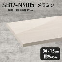 棚板 メラミン樹脂化粧合板 棚板のみ 幅90cm 奥行き15cm 日本製 DIY 棚 おしゃれ 高級感 シンプル 板厚17mm クローゼット棚 メラミン 板 ラグジュアリー 木製 壁面棚 プレミアム 天板にも インテリア 北欧 SB17-N9015 WW