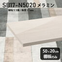 棚板 メラミン樹脂化粧合板 棚板のみ 幅50cm 奥行き20cm DIY 棚 おしゃれ 高級感 シンプル 板厚17mm クローゼット棚 ラグジュアリー 木製 壁面棚 プレミアム 天板にも インテリア 日本製 北欧 SB17-N5020 WW ★(3)