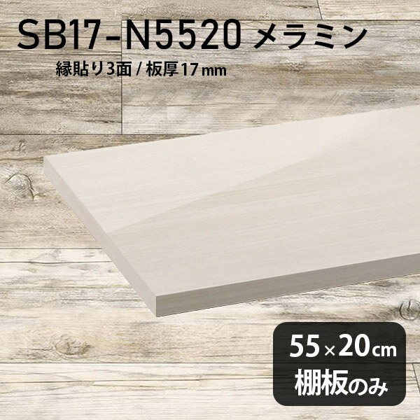 棚板 メラミン樹脂化粧合板 棚板のみ 幅55cm 奥行き20cm おし...