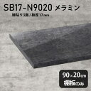 棚板 メラミン樹脂化粧合板 棚板のみ 幅90cm 奥行き20cm DIY 棚 おしゃれ 高級感 シンプル 板厚17mm クローゼット棚 メラミン 板 ラグジュアリー 木製 壁面棚 プレミアム 天板にも インテリア 日本製 北欧 SB17-N9020 BP ★(3)