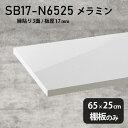 棚板 メラミン樹脂化粧合板 棚板のみ 幅65cm 奥行き25cm おしゃれ 高級感 シンプル DIY 板厚17mm クローゼット棚 ラグジュアリー 木製 ..