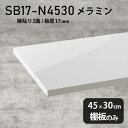 棚板 メラミン樹脂化粧合板 棚板のみ 幅45cm 奥行き30cm おしゃれ 高級感 シンプル DIY 板厚17mm クローゼット棚 ラグジュアリー 木製 壁面棚...