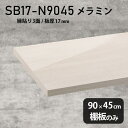 棚板 メラミン樹脂化粧合板 棚板のみ 幅90cm 奥行き45cm DIY 棚 おしゃれ 高級感 シンプル 板厚17mm クローゼット棚 ラグジュアリー 木製 壁面棚 プレミアム 天板にも インテリア 日本製 北欧 SB17-N9045 WW ★