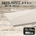 棚板 メラミン樹脂化粧合板 棚板のみ 幅15cm 奥行き12cm おしゃれ 高級感 シンプル DIY 棚 スリム 板厚20mm プレミアム 木製 日本製 インテリア 壁面棚 天板にも クローゼット棚 北欧 ラグジュアリー SB20-N1512 WW