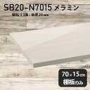 棚板 メラミン樹脂化粧合板 棚板のみ 幅70cm 奥行き15cm 日本製 おしゃれ 高級感 シンプル DIY 板厚20mm クローゼット棚 ラグジュアリー 鏡面 ホワイト 木製 壁面棚 プレミアム 天板にも インテリア 北欧 SB20-N7015 WW ★(3)