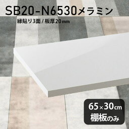 棚板 ホワイト メラミン樹脂化粧合板 棚板のみ 幅65cm 奥行き30cm DIY シンプル 高級感 おしゃれ 板厚20mm クローゼット棚 ラグジュアリー 木製 壁面棚 プレミアム 天板にも インテリア 日本製 北欧 SB20-N6530 nail ★