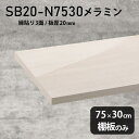 棚板 メラミン樹脂化粧合板 棚板のみ 幅75cm 奥行き30cm DIY 棚 おしゃれ 高級感 シンプル 板厚20mm クローゼット棚 ラグジュアリー 木製 壁...